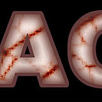 Blod stained text effect