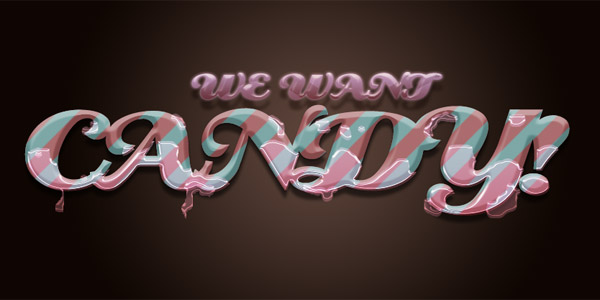 Candy coated text effect