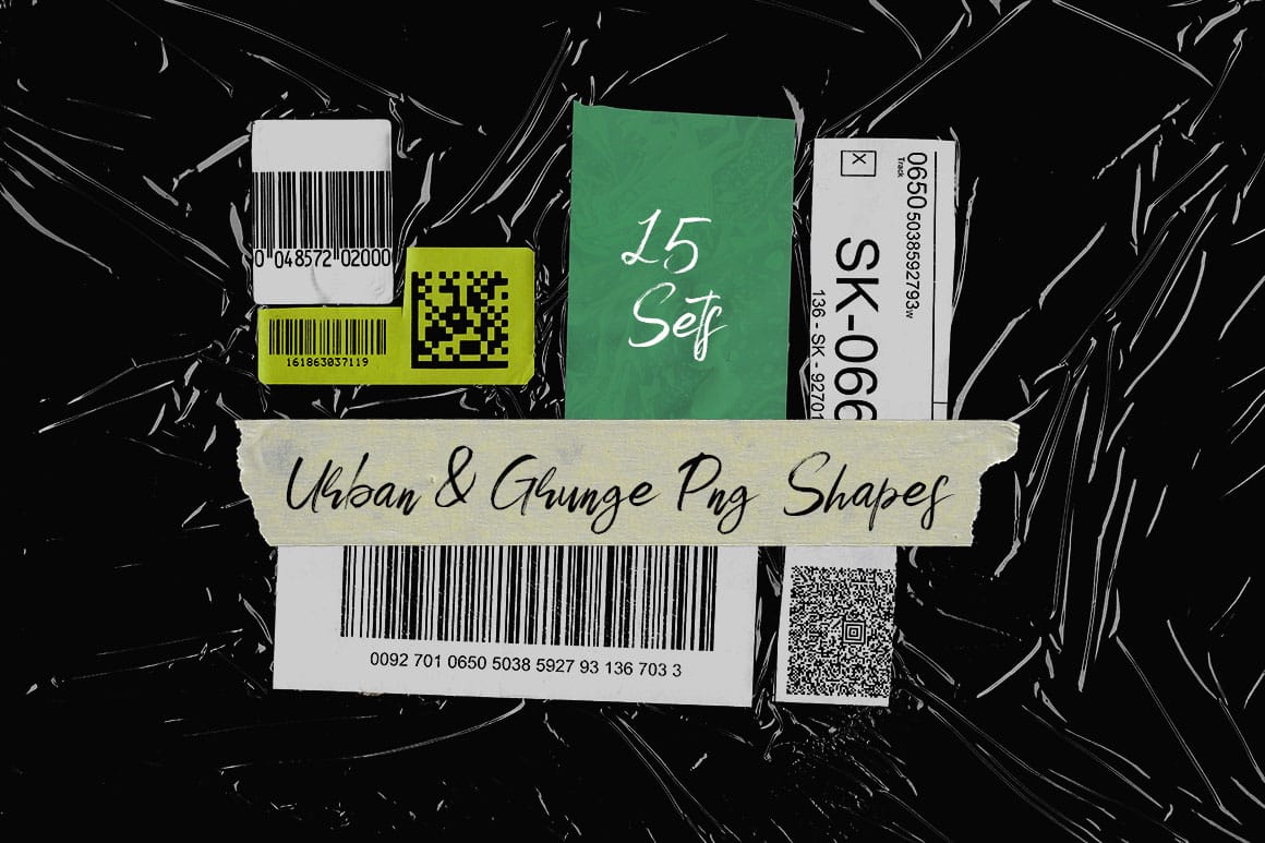 Download Free Gritty Urban & Grunge PNG Shapes – 15 Sets