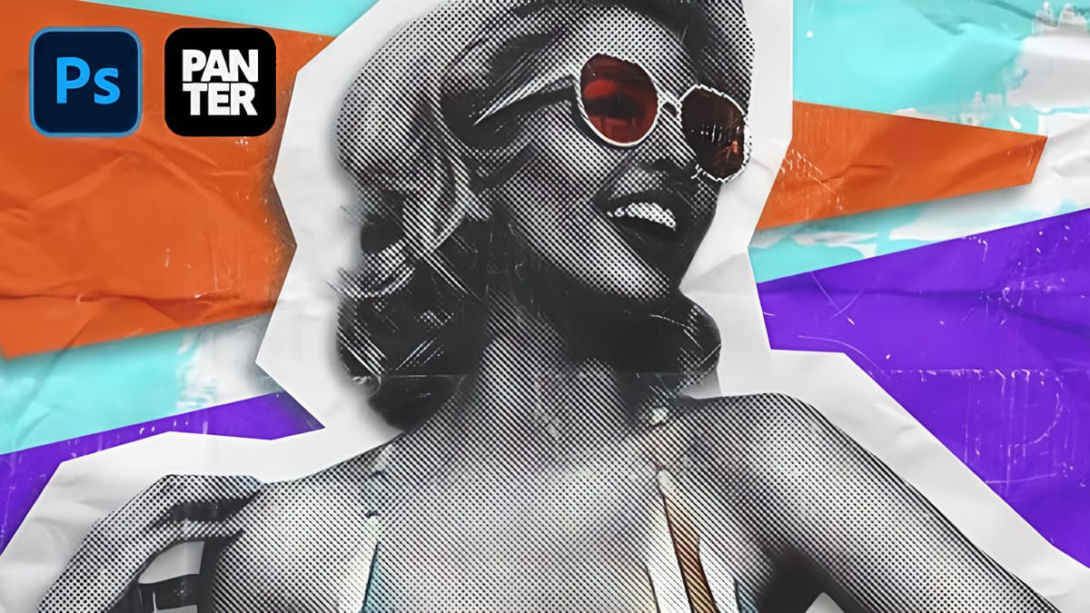 How to Create a Grungy Pop Art Collage with Halftone Effects in Photoshop