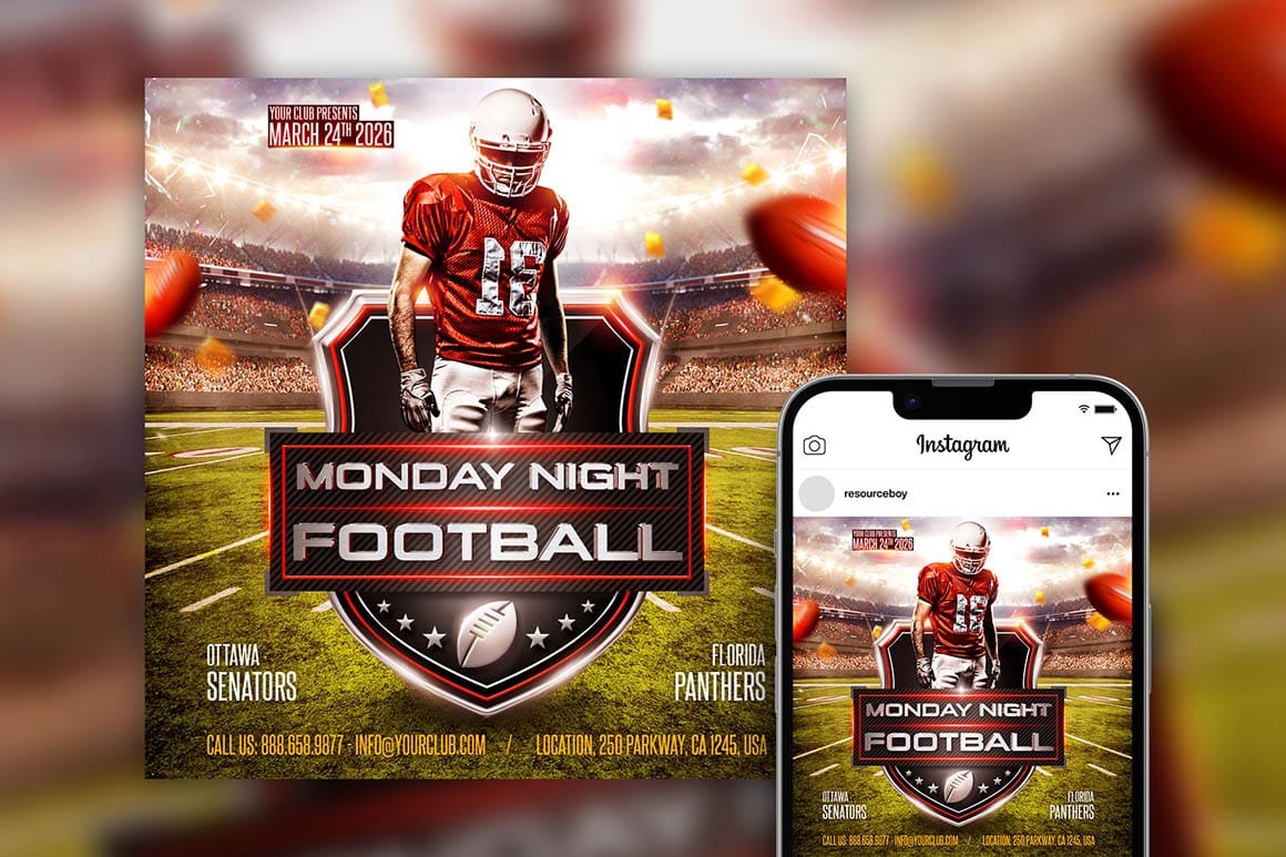Free Football Night flyer template