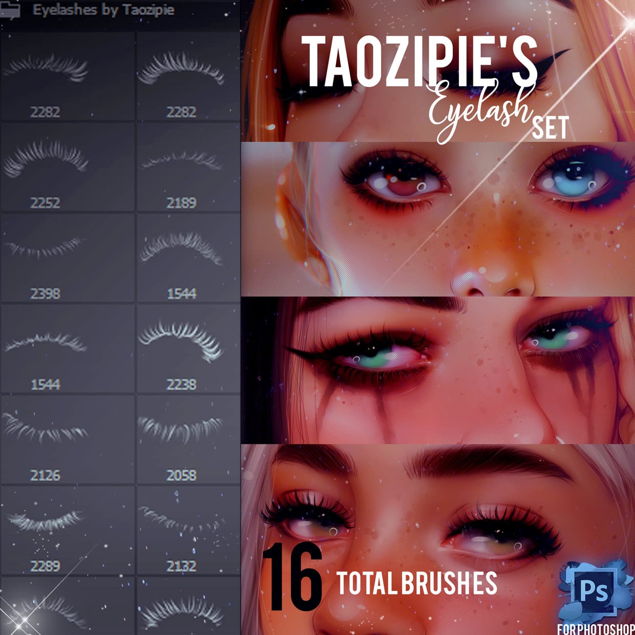 Eyelashes Photoshop Brushes