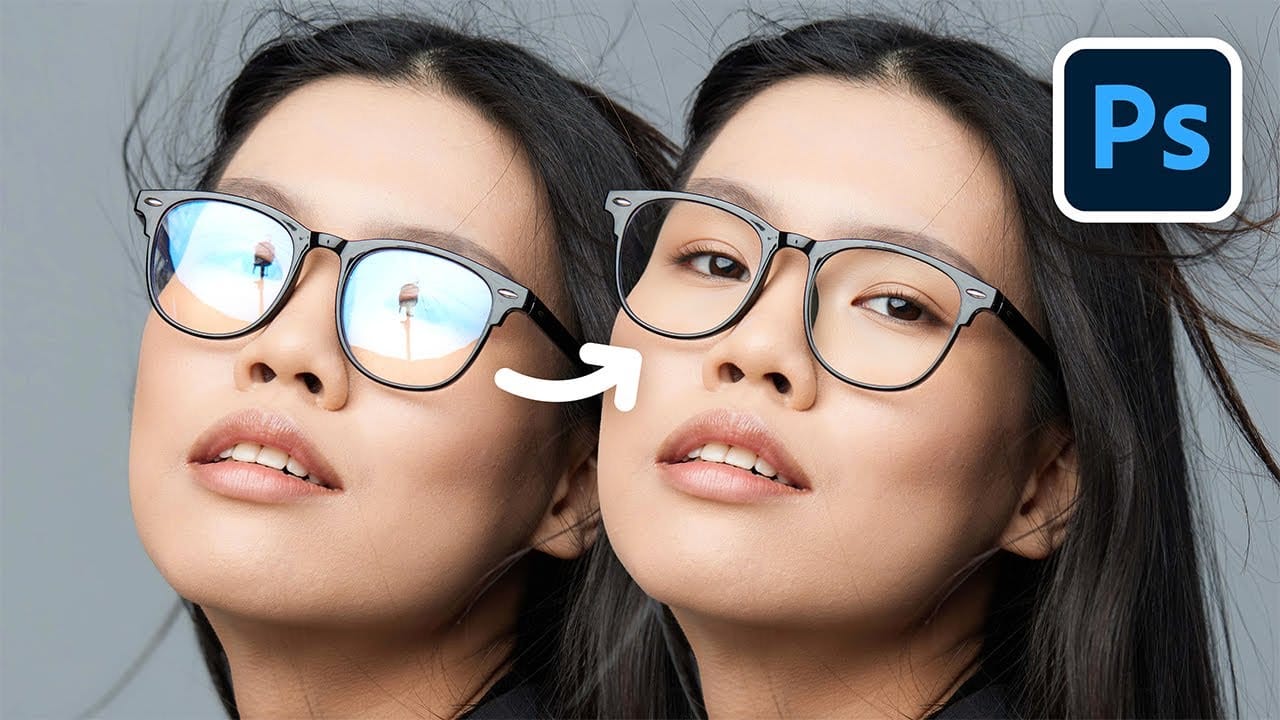 How to Remove Reflections and Glare from Glasses in Photoshop Using AI