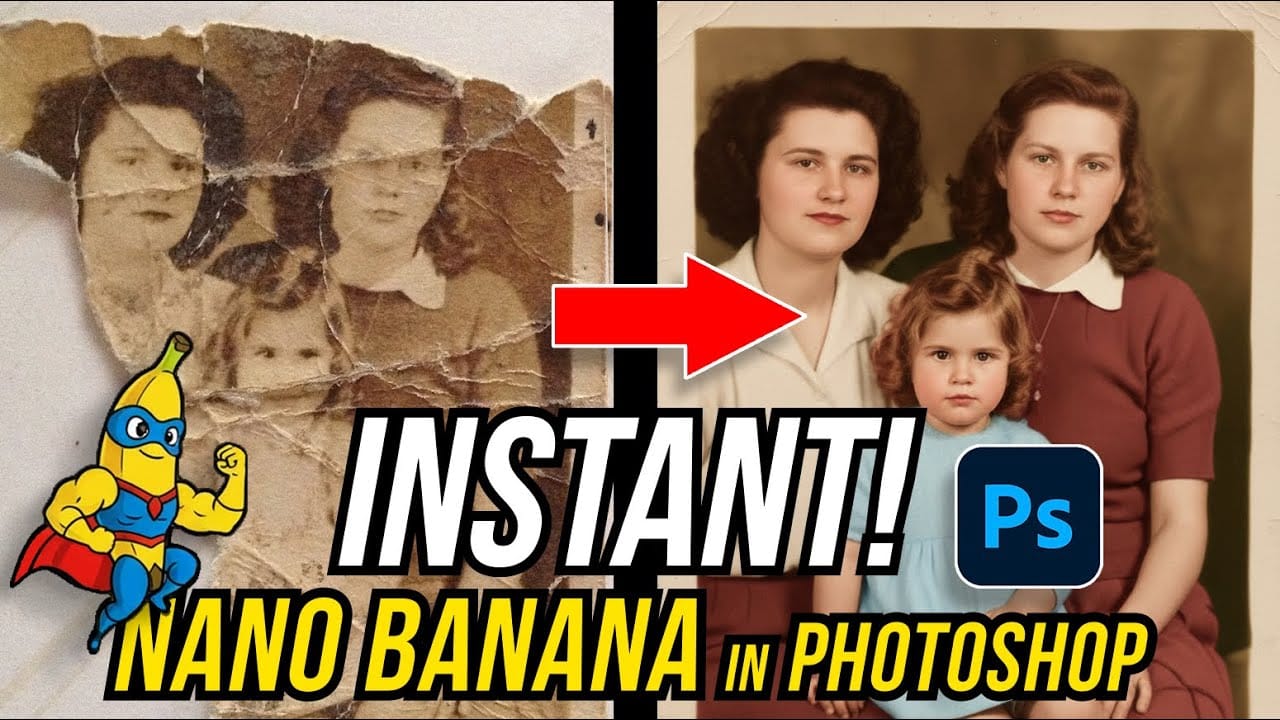 How to Restore Old Damaged Photos Using Nano Banana in Photoshop