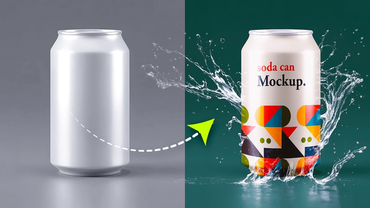 How to Create a Can Mockup in Photoshop Using Smart Objects and Masks