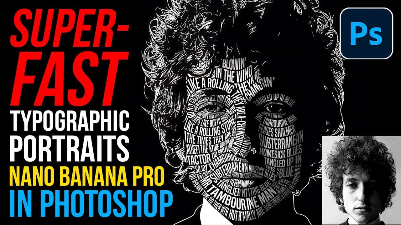 How to Create Typographic Portraits Using AI in Photoshop with Gemini 3