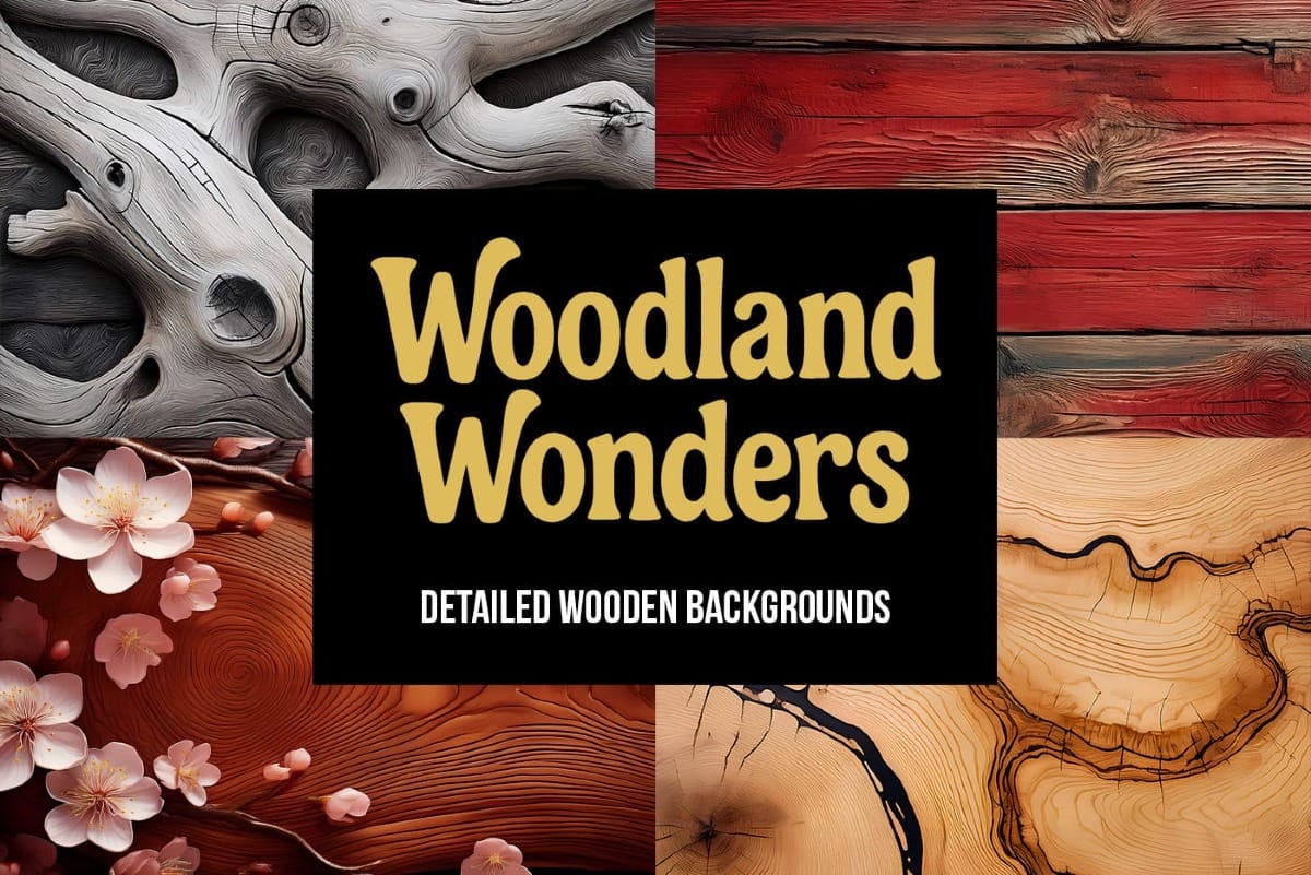 Woodland Wonders: 70 Detailed Wooden Backgrounds