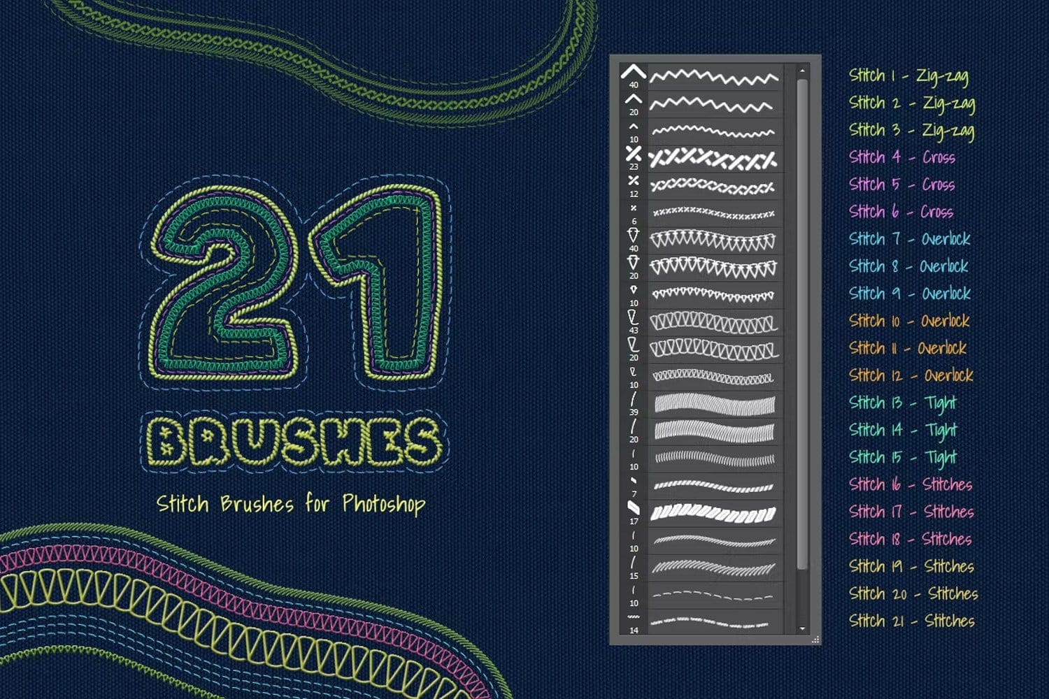 Stitching Photoshop Brushes