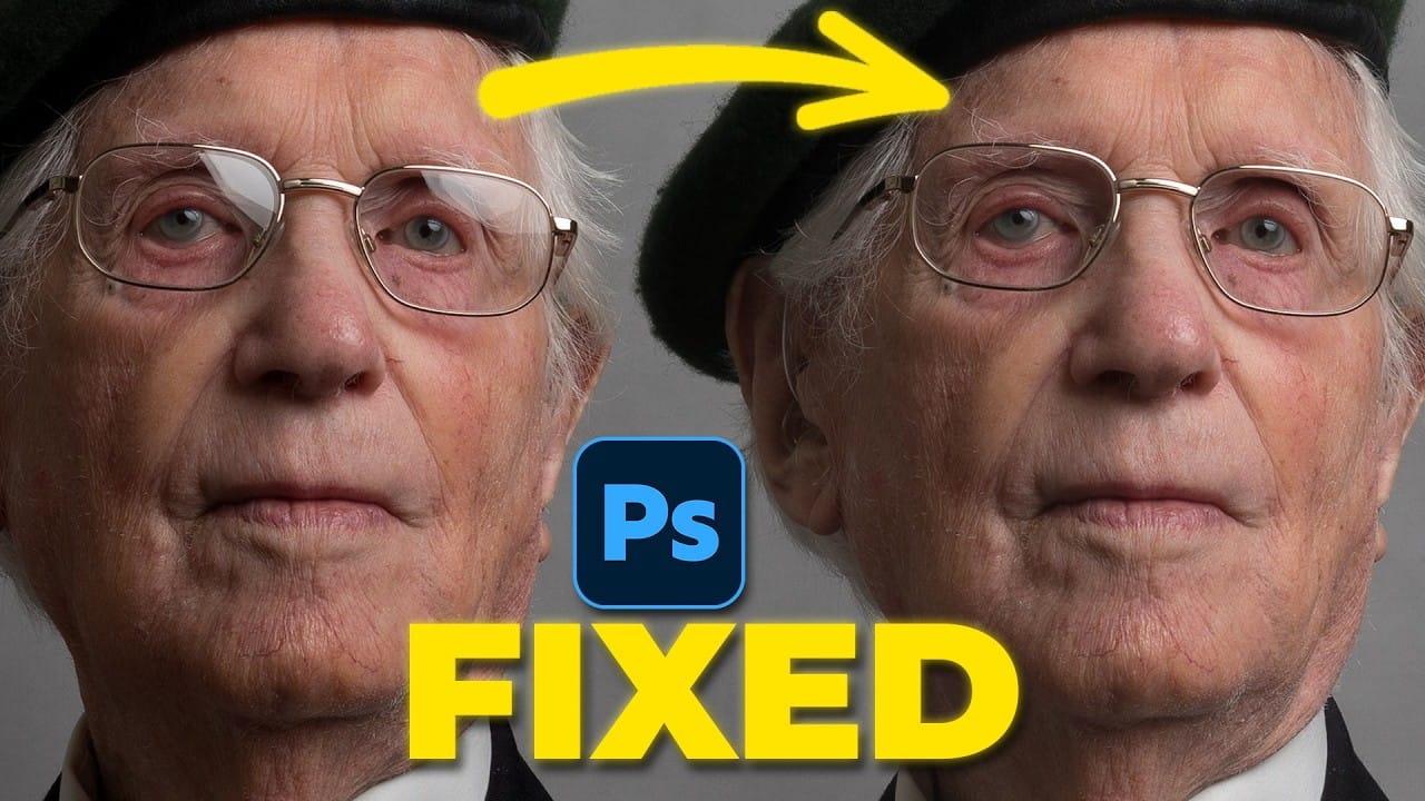 How to Remove Glasses Reflections with Firefly Image Model 5 in Photoshop
