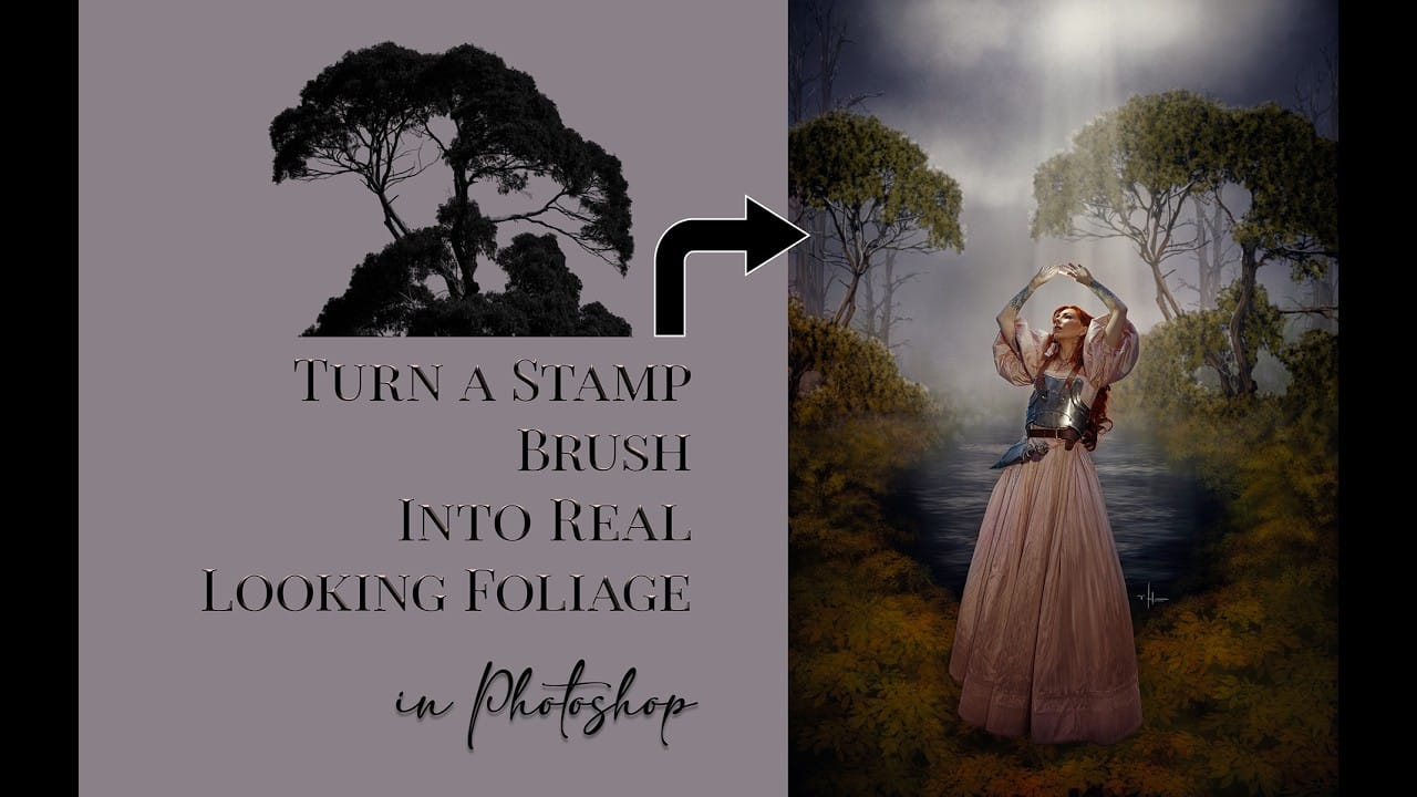 How to Create Realistic Trees from Digital Stamp Brushes in Photoshop