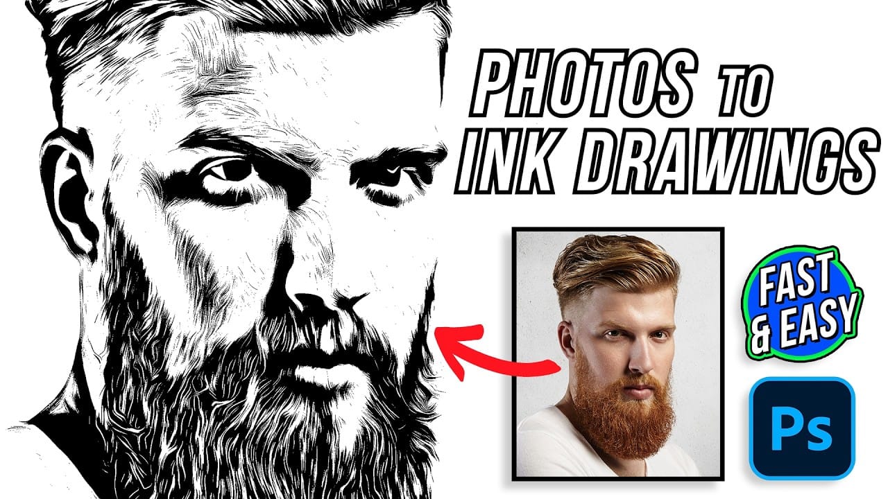 Transform Photos into Ink Drawings in Photoshop