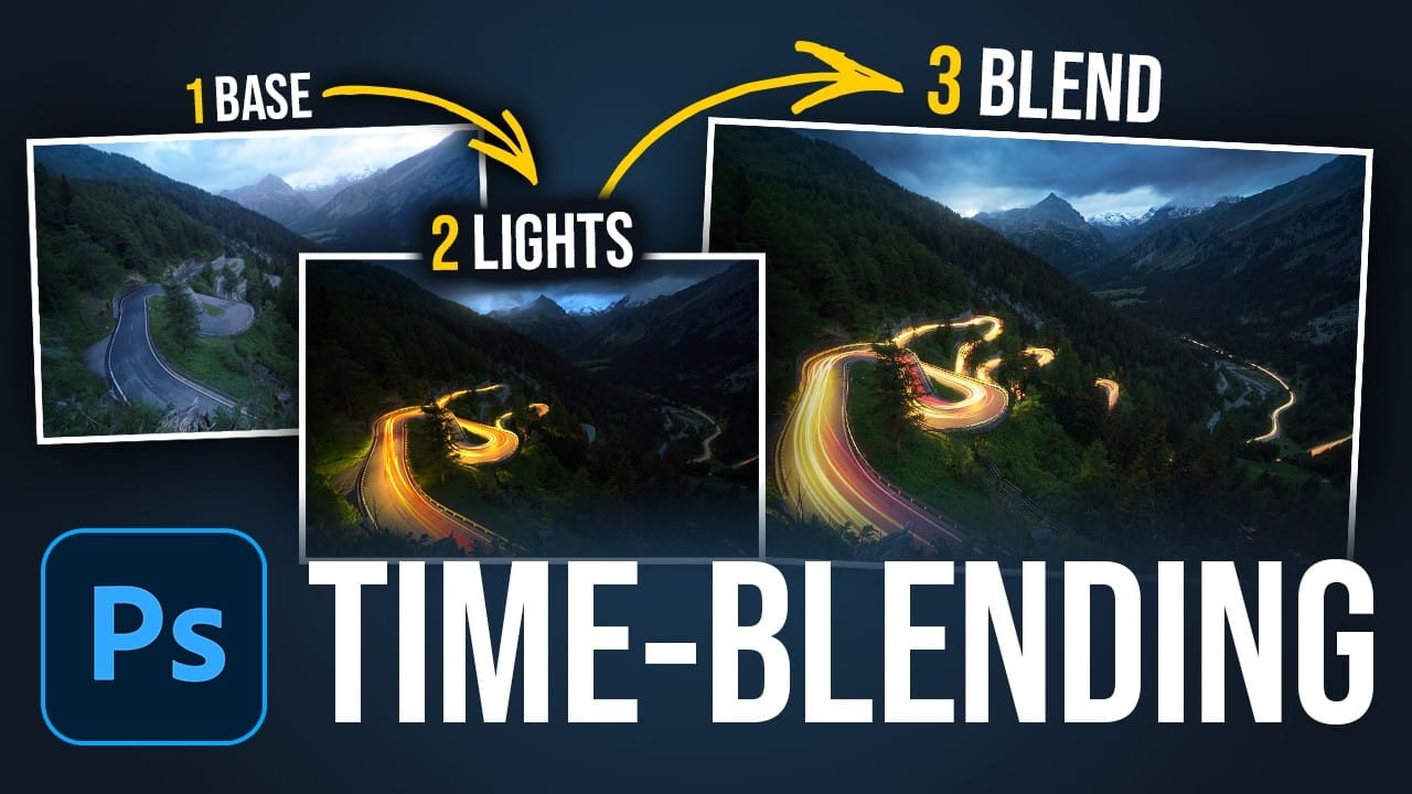 How to Blend Multiple Exposures for Car Light Trails in Photoshop