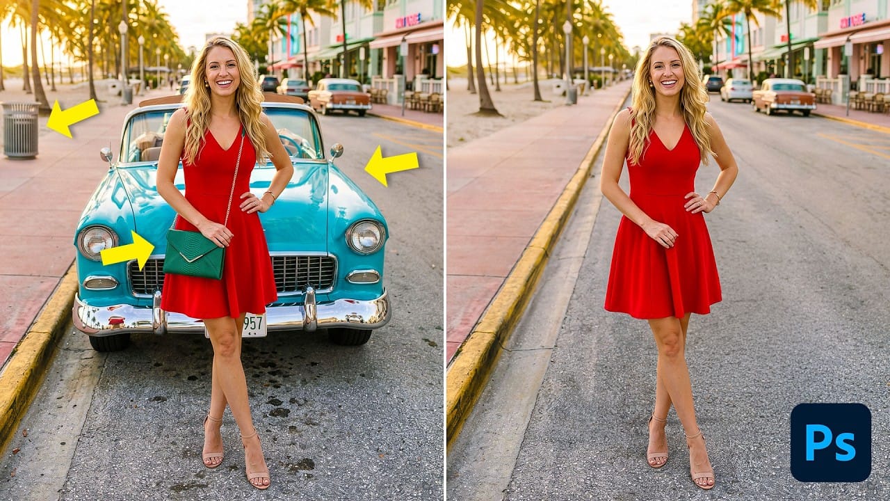 Remove Objects and Related Elements with Photoshop’s Remove Tool