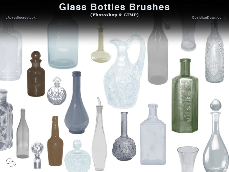Glass Bottles Photoshop Brushes