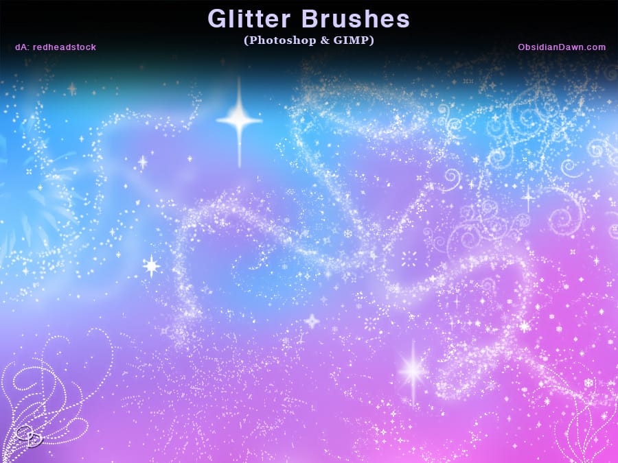 Glitter and Sparkles Photoshop Brushes