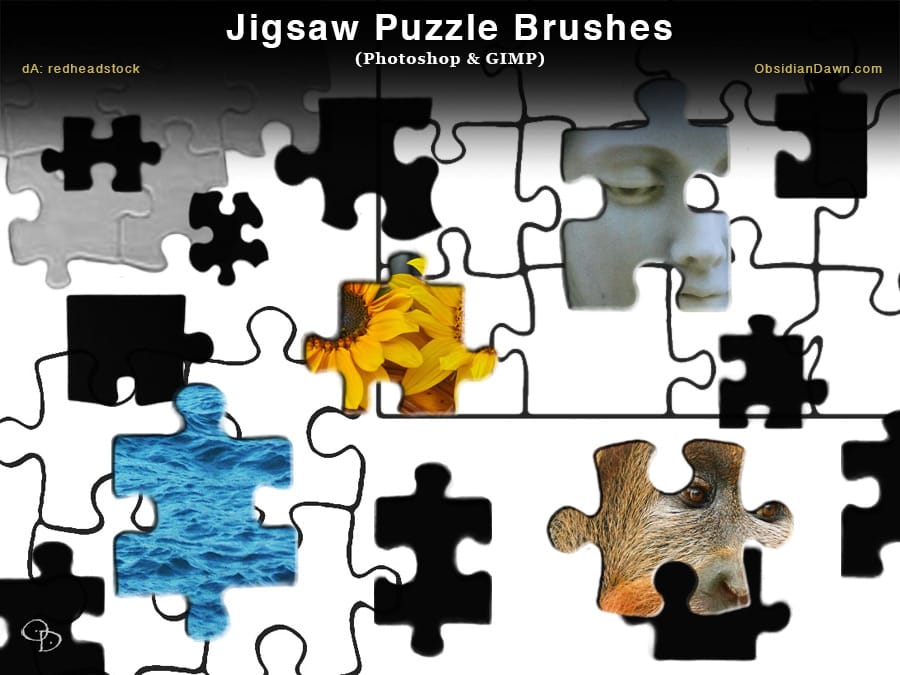 Jigsaw Puzzle Piece Photoshop Brushes