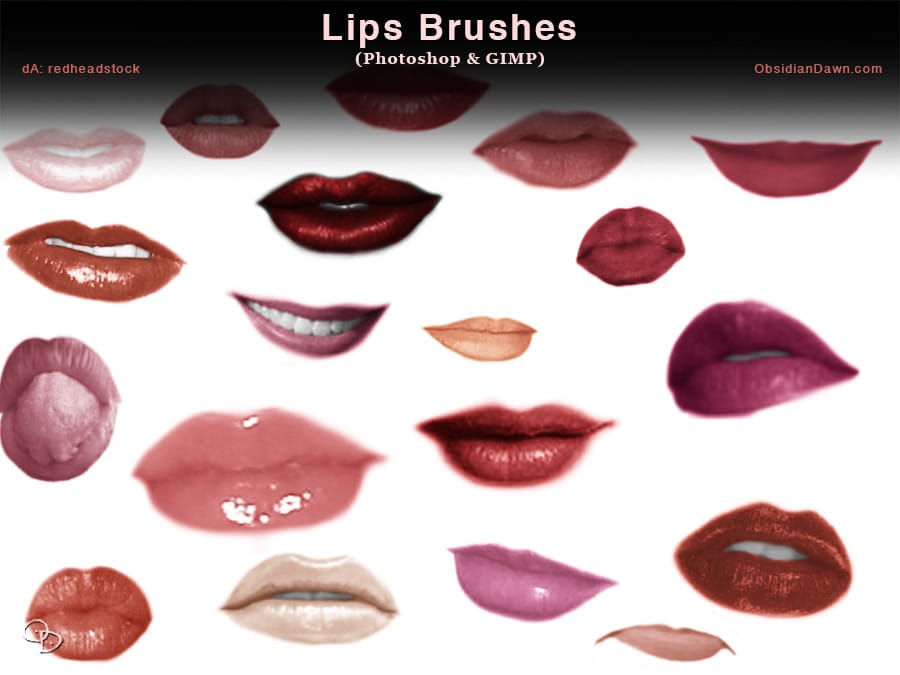 Lips and Mouth Photoshop Brushes