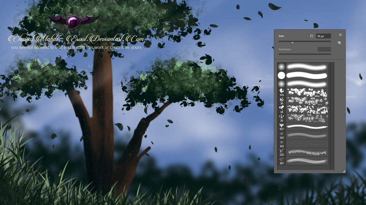 Nature painting Photoshop brushes