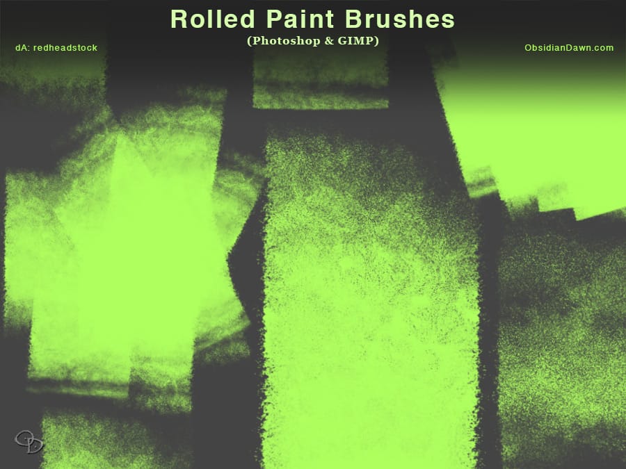 Rolled Paint Photoshop and GIMP Brushes