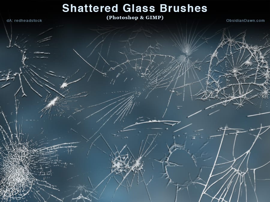 Shattered Glass Photoshop Brushes