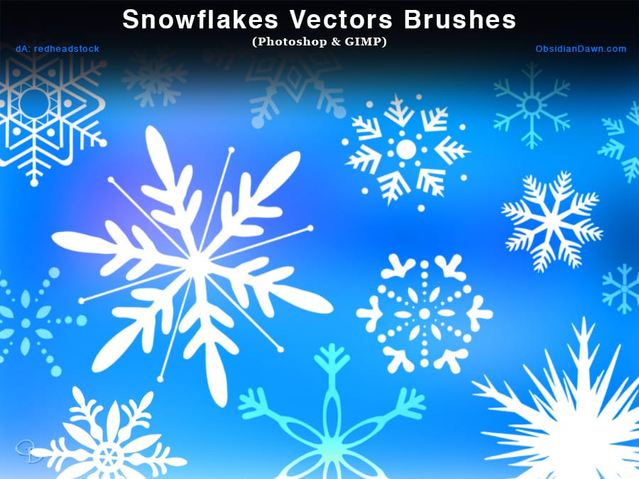Snowflake Vectors Photoshop Brushes