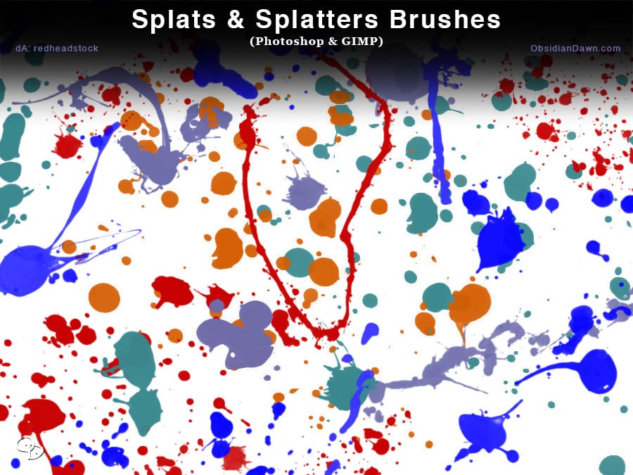 Splats and Splatters Photoshop Brushes