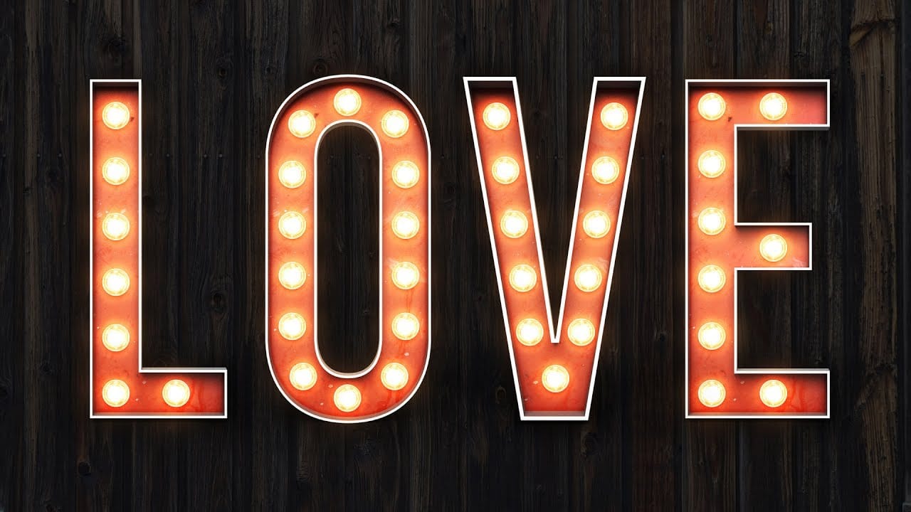 Create a colorful vintage marquee bulb sign in Photoshop