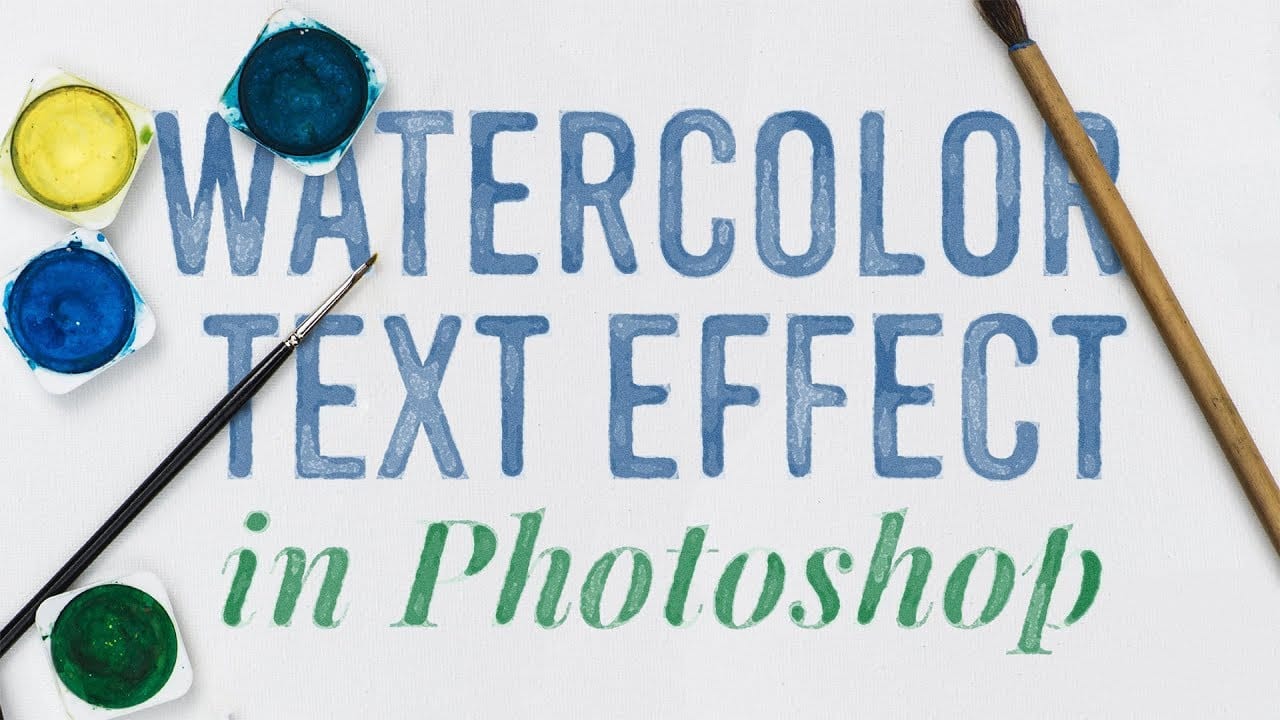 How to create a watercolor text effect in Adobe Photoshop