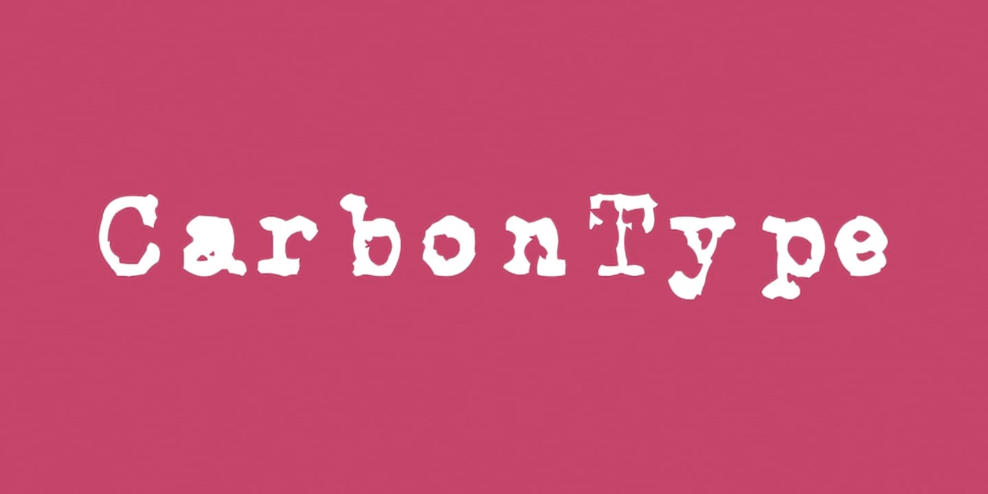 CarbonType font family