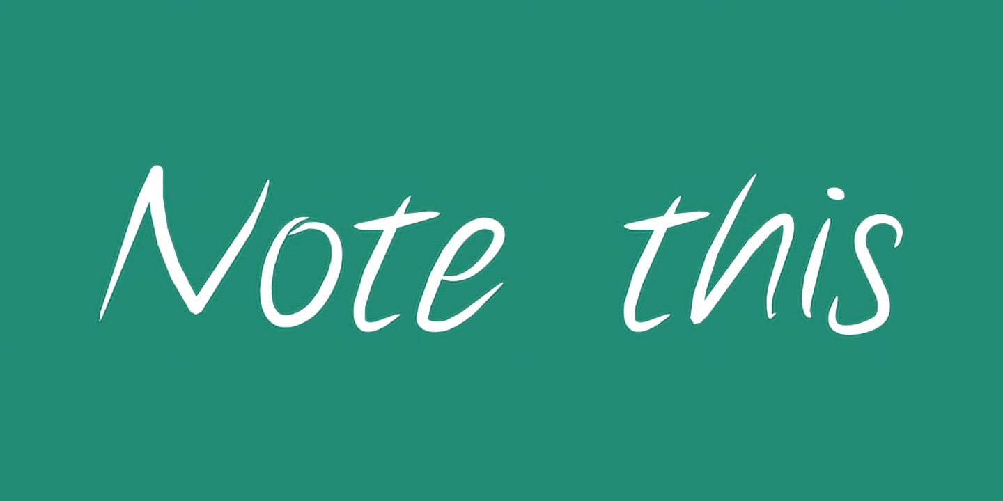 Note this font family